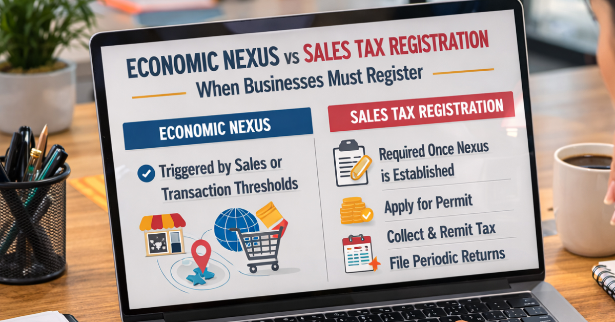 Economic nexus vs sales tax registration